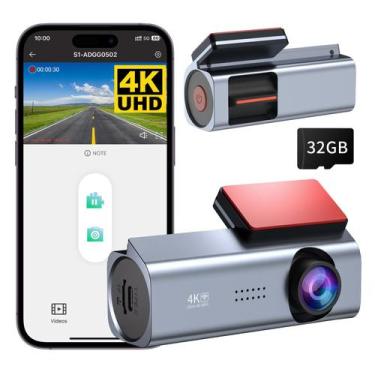 Imagem de Câmera frontal Dash Cam Cosuvow 4K para carros, WiFi, estacionamento 2