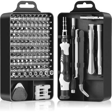 Imagem de Kit Chaves de Fenda de Precisão 115 em 1, Ferramentas Magnéticas para Reparo de Celulares, iPhone, Tablets, Notebook e PC com Bolsa Portátil - DOCKPLACE