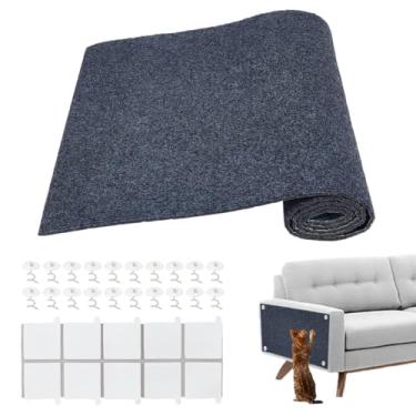 Imagem de OLYCRAFT Protetor de móveis para sofá de gato preto, 40 x 100 cm, protetor de sofá de gatos, garras, faça você mesmo, protetor de arranhador para sofá e torres de poste