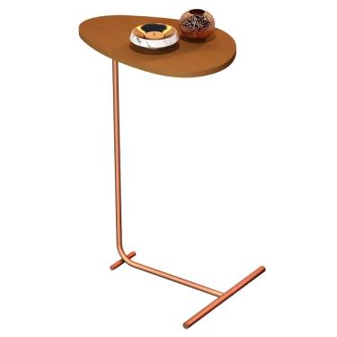 Imagem de Mesa de Apoio de Sofá Orgânica Alamanda com Pés de Metal