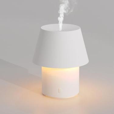 Imagem de Luqeeg Lâmpada Difusora de Óleos Essenciais, 160ml USB Silenciosa Difusor de Aromaterapia, Luz Noturna Umidificador de Ar para Casa Escritório Sala de Estar Decoração de Ambiente (Parte superior