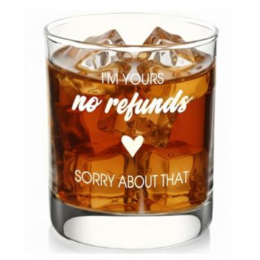 Imagem de HUHALLI Óculos de uísque engraçados para marido presentes para homens aniversário copo de uísque presentes para marido presentes de aniversário dia dos pais presente de natal para ela ele eu te amo