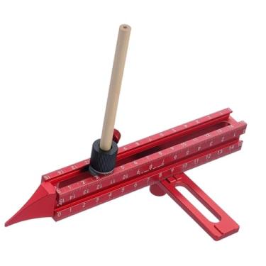 Imagem de Stgfyxgs Ferramenta de marcação com escala, régua de marcação, marcador de canto, medidor, riscador para marcenaria, ferramenta de marcação para trabalhos em, Style C