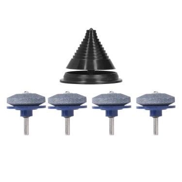 Imagem de Kit de fixação de broca para cortador de grama, afiador de lâmina, dispositivo manual de energia, acessórios de jardim adequados para a maioria das furadeiras elétricas,