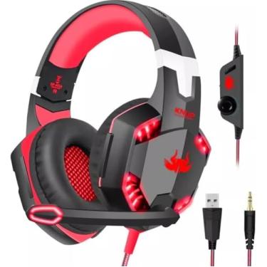 Imagem de Fone De Ouvido Gamer Headset Knup Kp-455A Com Led Microfone