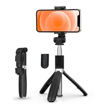 Imagem de Bastão Tripé Para Celular 360º Dobrável Pau De Selfie Bluetooth Mini Controle Remoto 3 em 1 Câmera Selfie stick