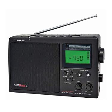 Imagem de C. Crane Recepção de longo alcance CCRadio 3 AM, FM, NOAA Weather Plus Alert e rádio digital portátil de banda de presunto de 2 metros com Bluetooth