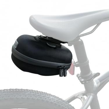 Imagem de NELboNs Bolsa impermeável para selim de bicicleta, bolsa de armazenamento sob o assento, pacote de cunha de bicicleta com suporte magnético de liberação rápida, bolsa de capacidade de 2 L compatível