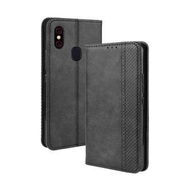 Imagem de Capa para Umi UMIDIGI F1,Retro Flip magnético,Caso de telefone de couro PU,Design de carteira com 3 slots de cartão e 1 clipe de dinheiro -Black