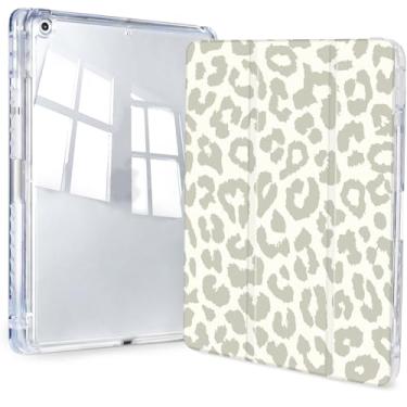 Imagem de Jngnpn Capa para iPad 9ª/8ª/7ª geração, 10,2 polegadas (versão 2021/2020/2019), capa transparente fina e tripla traseira transparente com suporte para lápis e capa hibernar/despertar automática