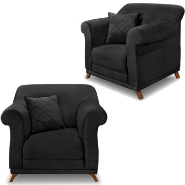 Imagem de Kit 2 Poltronas Decorativas Retro Polo Veludo 2237 Ezz 2237