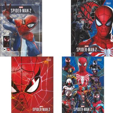 Imagem de CADERNO BROCHURA CAPA DURA UNIVERSITÁRIO SPIDER MAN GAME 80F