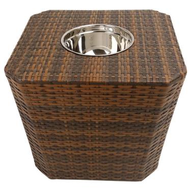 Imagem de Mesa Grécia Em Alumínio Com Balde Trama Original Argila