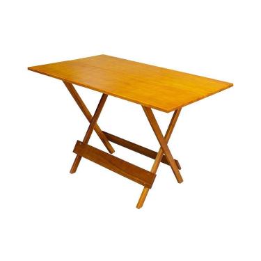 Imagem de Mesa Para Pizzaria Dobrável De Madeira 1,20x70 - Natural