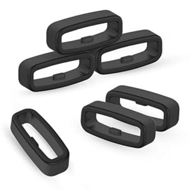 Imagem de 6 anéis de fixação geral compatíveis com pulseira de silicone de substituição para pulseira de relógio inteligente de substituição