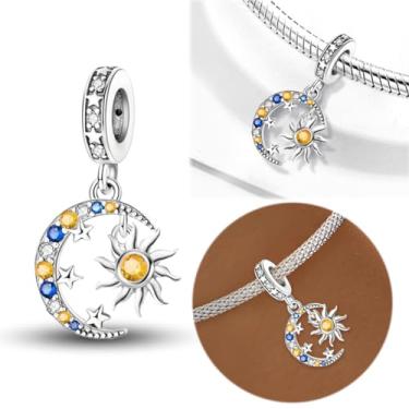 Imagem de 1 peça de berloque de prata elegante para mulheres, faça você mesmo e roupa diária combinando joias decoração presente para mamãe, 12.65*10.17mm, Prata, Sem Pedra Preciosa