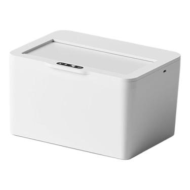 Imagem de SiaBiced Lixeira inteligente com de movimento, acionamento por indução e descarte automático de lixo para mesa, 6l