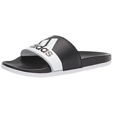Imagem de adidas Tênis adulto unissex Adilette Comfort Slide, Preto/branco/branco, 9