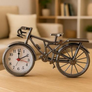 Imagem de Relógio Despertador em Formato de Bicicleta Vintage Decorativo