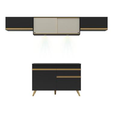 Imagem de Cozinha Compacta 4 Peças Com Leds Veneza Up Multimóveis