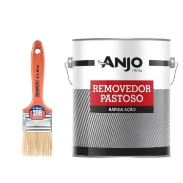 Imagem de Kit Removedor Pastoso 3,6kg + Trincha para Tintas e Vernizes - ANJO