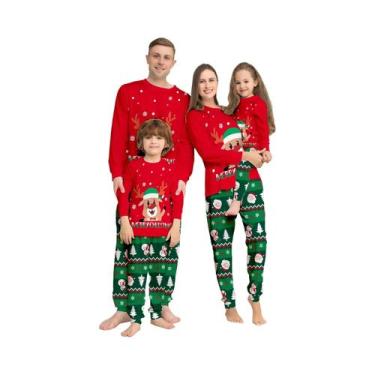 Imagem de Conjunto De Pijamas De Natal Para Casais E Famílias 2024 Roupas Para M