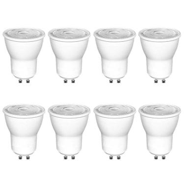 Imagem de Kit 8 Lampada Dicroica Mr11 Gu10 Led Mini 3W Branco Frio