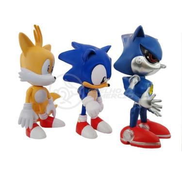 Imagem de Kit 3 Bonecos Metal, Tails, Sonic 16Cm Videogame 6