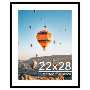 Imagem de JCJMY Porta-retrato de 56 x 71 cm com tapete de 45 x 61 cm, foto para exibição de 45 x 61 cm com tapete ou 55 x 71 cm sem tapete, moldura grande para pôster de 56 x 71 cm com acrílico, preta