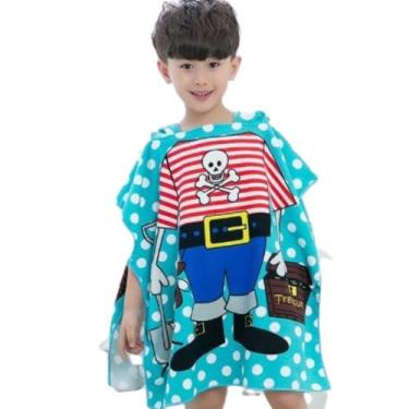 Imagem de Toalha Infantil com Capuz  Estampas Divertidas  Praia, Piscina e Banho