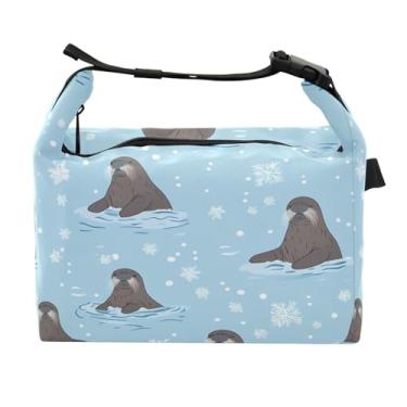 Imagem de STAYTOP Lancheira de leão marinho com fivela de alça, lancheira isolada para meninos e meninas, lancheira térmica para trabalho escolar