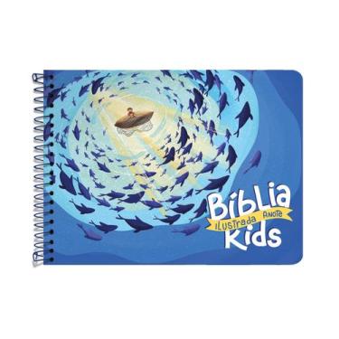 Imagem de Livro - Bíblia Ilustrada Anote Kids NVT espiral - Peixinhos