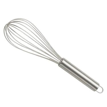 Imagem de Batedor Claras Ovos Fouet Fuê Aço Inox Molhos Cremes Resistente Ergonômico Cozinha Gourmet Utensílio Profissional