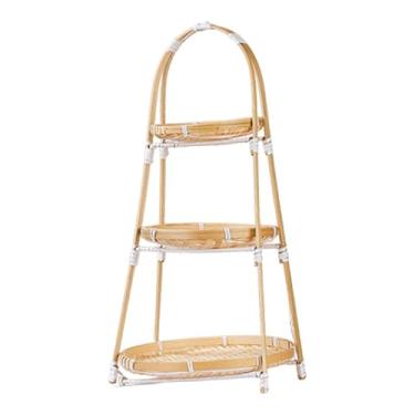 Imagem de XLWLLNJ Cesta de frutas em bambu trançado com alça, travessa, prato expositor, suporte para alimentos, ideal para doces, sala de jantar, festa ou mesa de, Árvore de Natal