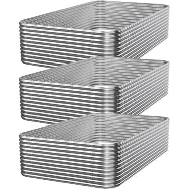 Imagem de Mostmahes 3 peças de cama de jardim elevada galvanizada de 1,2 x 6 m de altura, para uso externo, cama de jardim de metal para vegetais, caixa de jardim acima do solo para flores, canteiros elevados