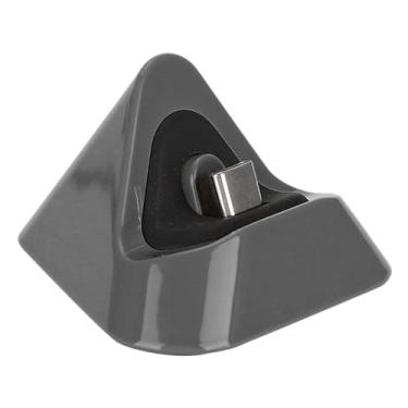 Imagem de KIMISS Carregador Triangular Portátil Tipo C Com Base de Metal para e Suporte de Carregamento Lite-azul Verde para Jogabilidade Conveniente (cinza)
