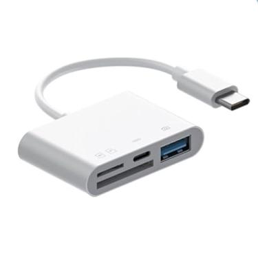 Imagem de Leitor de cartão USB C OTG/SD/PD/TF 4 em 1, adaptador de câmera tipo C, carregador de 30 W, USB C, compatível com iPhone17/15Pro e superior/iPad Pro/MacBook Pro/iMac/Samsung/Chromebook/Pixelbook