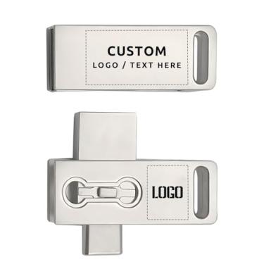 Imagem de Flash Drive OTG personalizado com opção de embalagem, pacote com 50 logotipo personalizado tipo C duplo e unidade USB para promoções de negócios, presentes corporativos, eventos, brindes de marca em