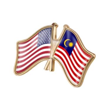 Imagem de QTAOEIONG Bandeiras dos Estados Unidos, EUA, América, EUA e muitos outros países, broche de liga de amizade com cruz, 1.3x0.9inch/32x23mm, Metal, Sem Pedra Preciosa