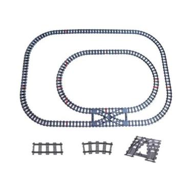 Imagem de Blocos De Construção Compatíveis Com LEGO, Trilhos De Trem MOC, Cena D