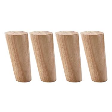 Imagem de TRGCJGH Pernas de móveis de madeira maciça cômoda pernas sofá pernas de sofá pernas para sofá cama poltrona poltrona armário conjunto de 4, 11,8 polegadas