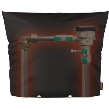Imagem de Angooni Tampa de prevenção de refluxo atualizada, folha de alumínio (-15.0 °C) - 76.2 cm L x 61.0 cm A Industrial 600D Winter Sprinkler Valve Covers for Outside, Anti-UV Winter-Freeze Water Well Pump