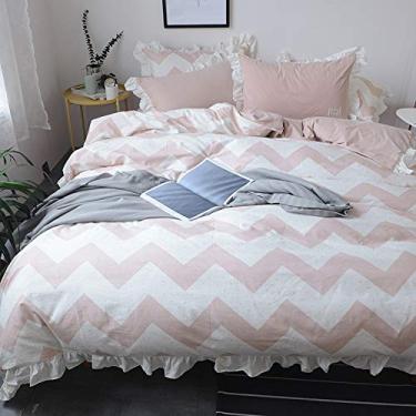 Imagem de Capa de edredom listrada para o inverno, quente, 7, tamanho solteiro, 3 peças (10 Queen Size 4 peças)