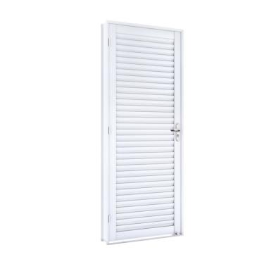 Imagem de Porta de Aço Laminada Direita Lucasa Facilità 215cmx76cmx12cm Branco