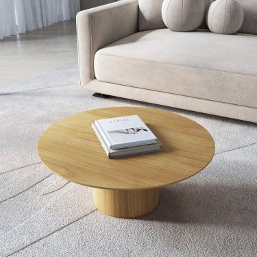 Imagem de Mesa de Centro Gama Orgânica 90cm X 90cm X 30cm Natural/Tawary