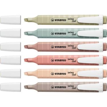 Imagem de Caneta Marca Texto Stabilo SWING Cool 6 Cores Pastel Estojo - Sertic