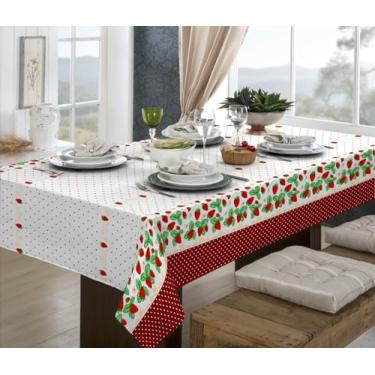 Imagem de Toalha Mesa de Cozinha 2,15m X 1,35m Estampada (Moranguinho)