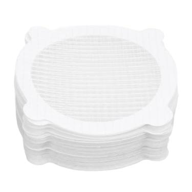 Imagem de 50 pçs malha dreno adesivos forte adesivo à prova dwaterproof água coletor de cabelo para banheiro chuveiro banheira pia da cozinha fibra de vidro 12cm 4.7in