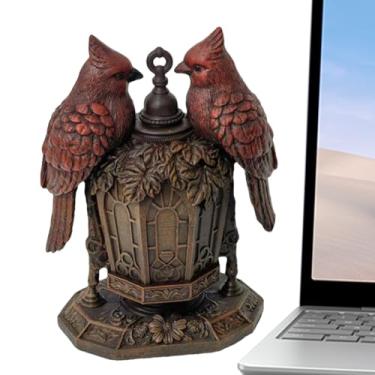 Imagem de Luminária Noturna de Pássaro - Estatueta Animal Resina Luz Noturna Decorativa | Estátua Pássaro Luminária de Escritório,Para Quarto Sala de Estar Mesinha de Cabeceira Canto