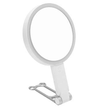 Imagem de ZJchao Espelho de Maquiagem Iluminado Com Luz Espelho de Ampliação 30X de Maquiagem Portátil para Viagem Com Luz LED para Mulheres e Pele Madura Plástico ABS 10,43 (Branco com Orelha Estilo 30X)